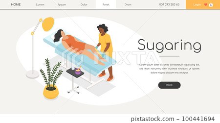 Sugaring - modern vector colorful isometric web banner Sugaring - modern vector colorful isometric web banner 100441694