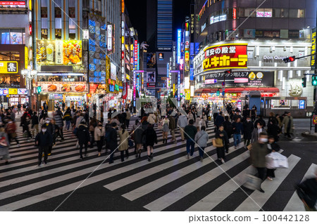 "Tokyo" Shinjuku Kabukicho / night entertainment district "High angle" "Tokyo" Shinjuku Kabukicho / night entertainment district "High angle" 100442128