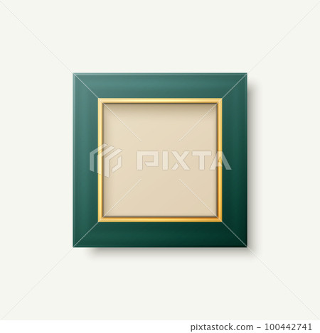 Vector 3d Realistic Green and Golden Decorative Vintage Frame, Border Icon Closeup Isolated on White Background. Square Photo Frame Design Template for Picture, Border Design, Front View Vector 3d Realistic Green and Golden Decorative Vintage Frame, Border Icon Closeup Isolated on White Background. Square Photo Frame Design Template for Picture, Border Design, Front View 100442741