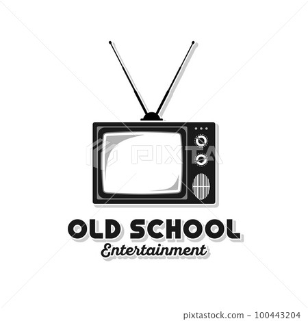 Vintage Retro Analog Television Illustration Vector Design 100443204
