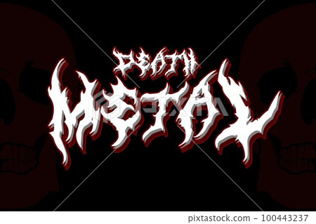 Death Metal typography, scary, horror, vector element Death Metal typography, scary, horror, vector element 100443237