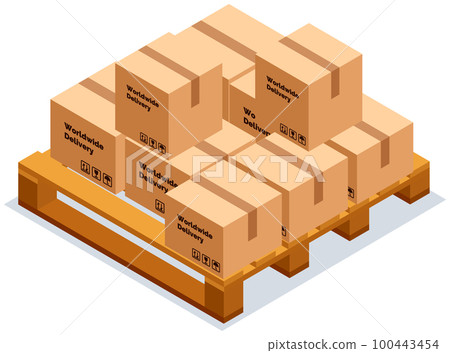 Carton square box, delivery and packaging of goods for comfortable transportation, shipping Carton square box, delivery and packaging of goods for comfortable transportation, shipping 100443454