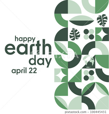 Happy Earth Day. April 22. Holiday concept. Template for background, banner, card, poster with text Happy Earth Day. April 22. Holiday concept. Template for background, banner, card, poster with text 100445431