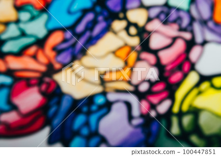 Colorful neurographic drawing on paper Colorful neurographic drawing on paper 100447851
