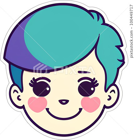 Sticker with a boy head Sticker with a boy head 100449717