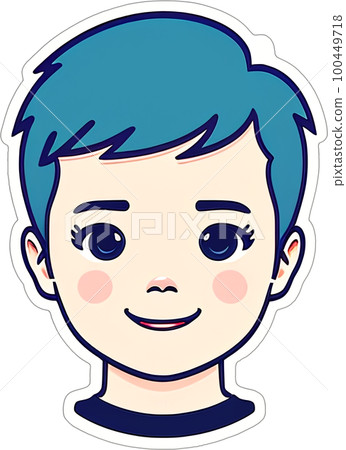 Sticker with a boy head 100449718