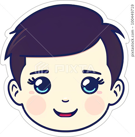 Sticker with a boy head Sticker with a boy head 100449719