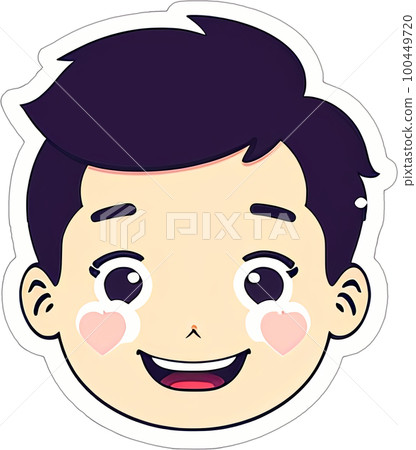 Sticker with a boy head 100449720