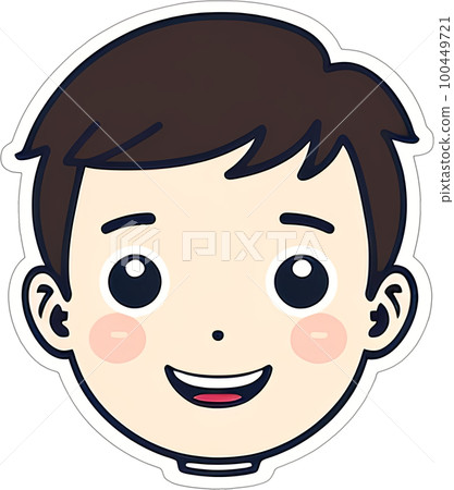 Sticker with a boy head Sticker with a boy head 100449721
