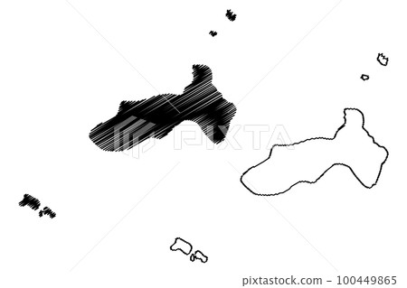 Galite Islands (Republic of Tunisia, archipelago) map vector illustration, scribble sketch La Galite map Galite Islands (Republic of Tunisia, archipelago) map vector illustration, scribble sketch La Galite map 100449865