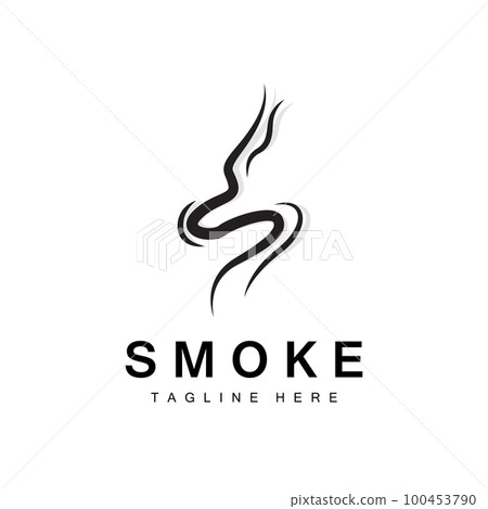 Steam Steam Logo Vector Hot Evaporating Aroma. Smell Line Illustration, Cooking Steam Icon, Steam Train, Baking, Smoking 100453790