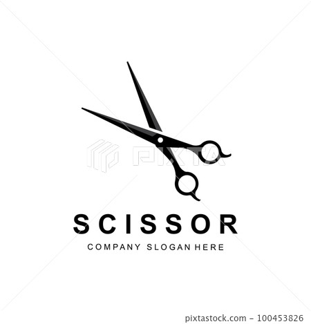 Barber tool scissors logo icon background symbol Barber tool scissors logo icon background symbol 100453826