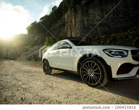 Mercedes on a beautiful road Mercedes on a beautiful road 100453918