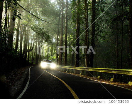 Mercedes on a beautiful road Mercedes on a beautiful road 100453963