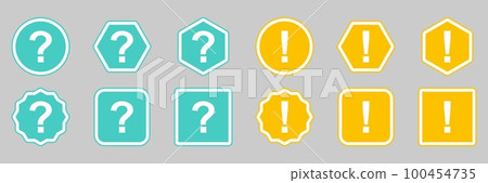 Question mark Icon Set, FAQ sign, Help symbol. Exclamation mark Icon Set, Attention sign, Caution icon, Hazard warning symbol. Light blue and Yellow style. Question mark Icon Set, FAQ sign, Help symbol. Exclamation mark Icon Set, Attention sign, Caution icon, Hazard warning symbol. Light blue and Yellow style. 100454735