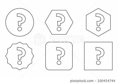 Question mark, FAQ sign, Help symbol, vector mark symbols. Black outline design. Question mark Icon Set. 100454744
