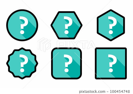 Question mark, FAQ sign, Help symbol, vector mark symbols light blue style. Black stroke design. Question mark Icon Set. Question mark, FAQ sign, Help symbol, vector mark symbols light blue style. Black stroke design. Question mark Icon Set. 100454748