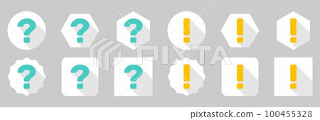 Question mark Icon Set, FAQ sign, Help symbol. Exclamation mark Icon Set, Attention sign, Caution icon, Hazard warning symbol. Light blue and Yellow style. Question mark Icon Set, FAQ sign, Help symbol. Exclamation mark Icon Set, Attention sign, Caution icon, Hazard warning symbol. Light blue and Yellow style. 100455328