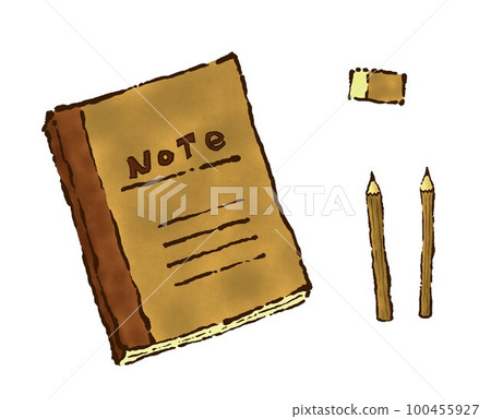 notebook pencil stationery illustration 100455927