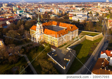 Aerial view of Rzeszow castle, Poland 100457093