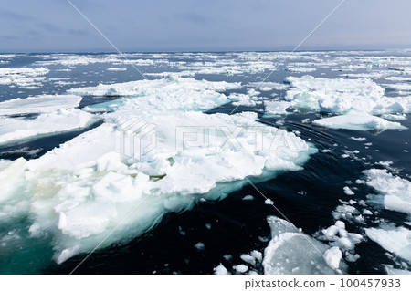 Beautiful drift ice of the Sea of Okhotsk 100457933