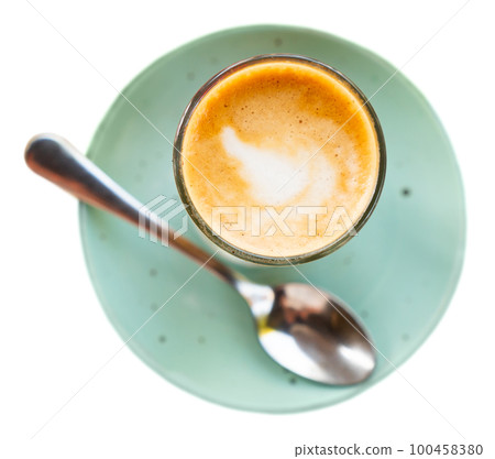 Image of cup of fresh coffee cortado 100458380