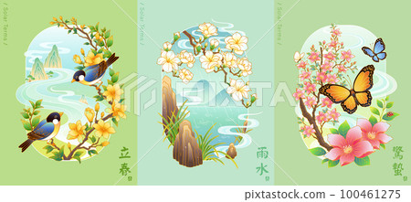 Spring season in 24 solar terms Spring season in 24 solar terms 100461275