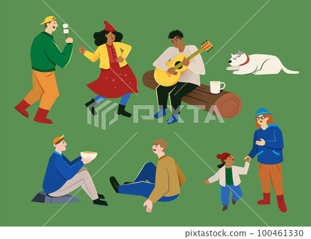 Characters camping element set Characters camping element set 100461330