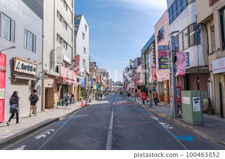 Everyday life in the shopping district, Sazae-san Street, Sakurashinmachi, Setagaya-ku, Tokyo Everyday life in the shopping district, Sazae-san Street, Sakurashinmachi, Setagaya-ku, Tokyo 100463852