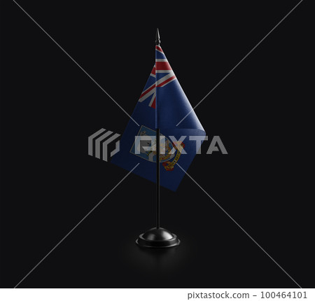 Small national flag of the Falkland Islands on a black background 100464101