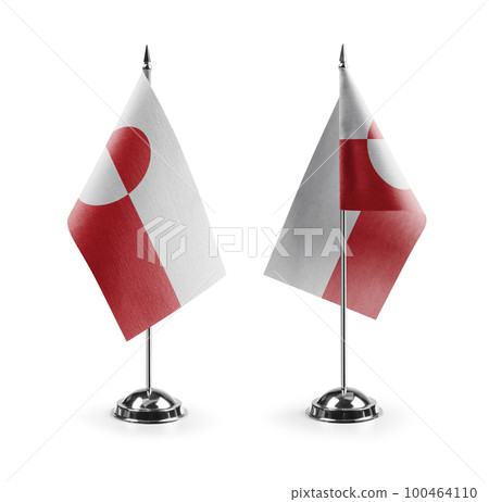 Small national flags of the Greenland on a white background Small national flags of the Greenland on a white background 100464110