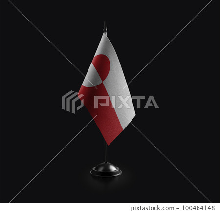 Small national flag of the Greenland on a black background Small national flag of the Greenland on a black background 100464148