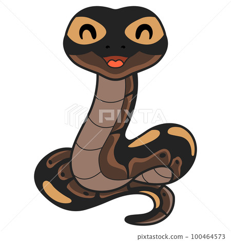 Cute ghi mojave ball python cartoon 100464573