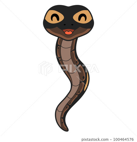 Cute ghi mojave ball python cartoon 100464576