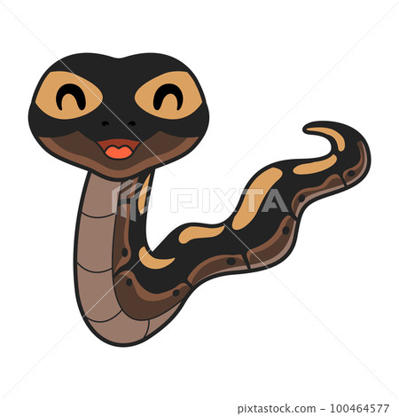 Cute ghi mojave ball python cartoon 100464577