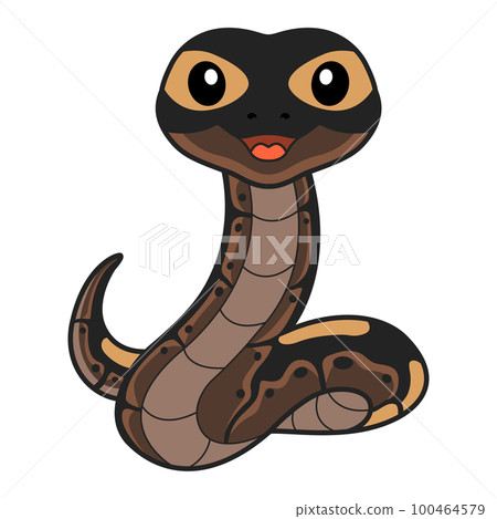 Cute ghi mojave ball python cartoon 100464579
