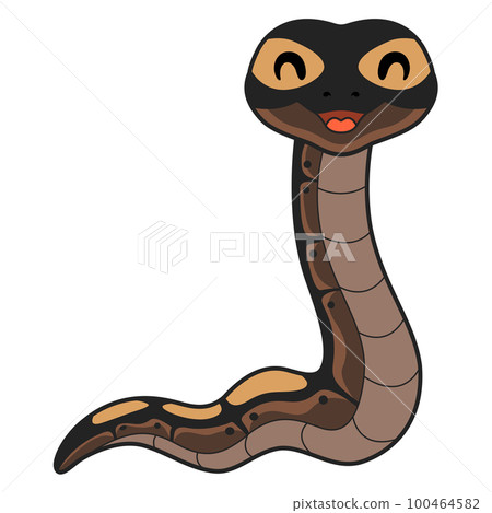 Cute ghi mojave ball python cartoon 100464582