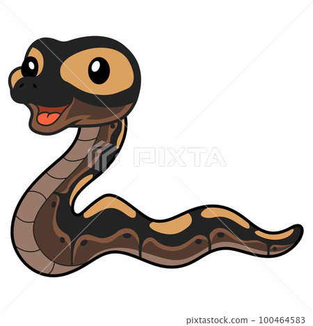 Cute ghi mojave ball python cartoon 100464583