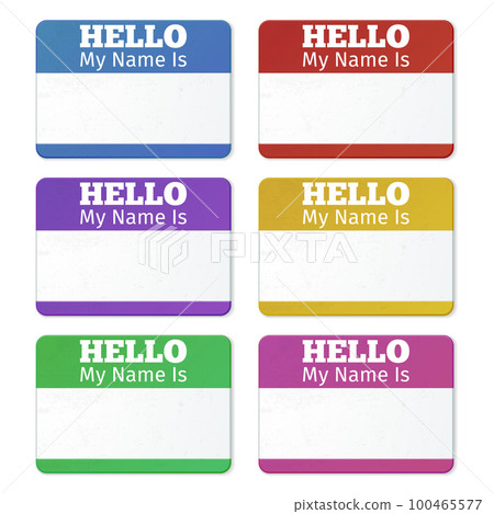 Hello My Name Is... Introduction cards, labels and badges vector set Hello My Name Is... Introduction cards, labels and badges vector set 100465577