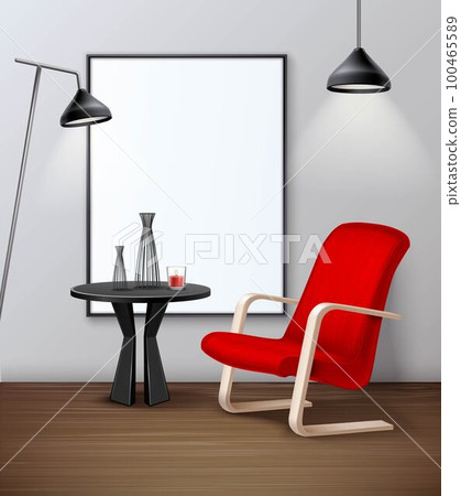 Modern Urban Interior Mockup Realistic Poster 100465589