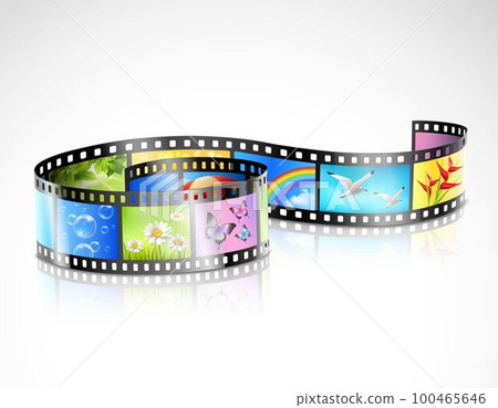 Film Strip With Colorful Images 100465646