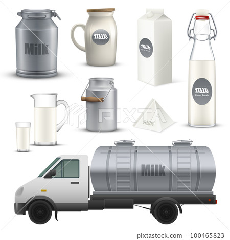 Product Milk Realistic Set 100465823