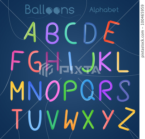Balloons alphabet letters Balloons alphabet letters 100465959
