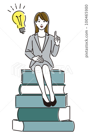 知識就是力量燈泡和女商人 100465980
