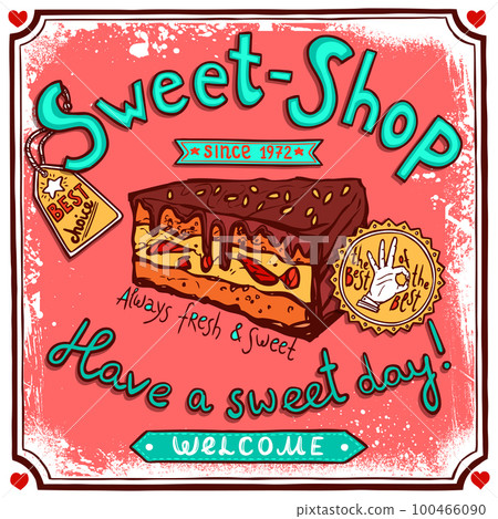 Sweetshop vintage candy poster Sweetshop vintage candy poster 100466090