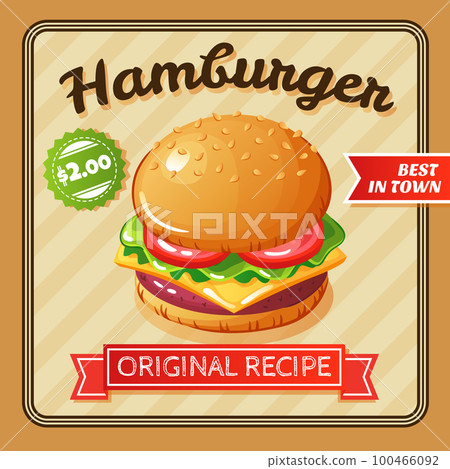 Hamburger Flat Poster 100466092