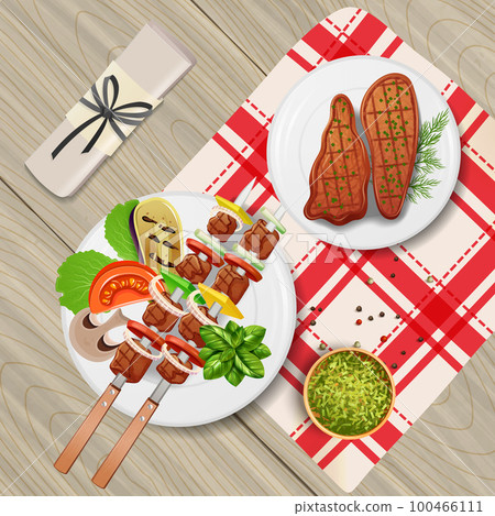 BBQ Realistic Illustration BBQ Realistic Illustration 100466111