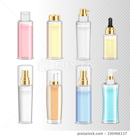 Cosmetics Bottles Realistic Set 100466137