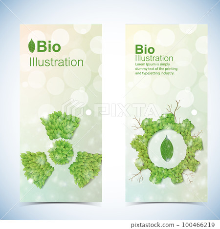 Nature abstract eco banners set 100466219