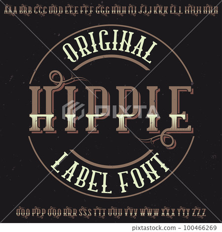 Original label typeface Original label typeface 100466269